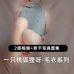 微博极品身材网红（一只桃狐狸呀）灰色毛衣系列！